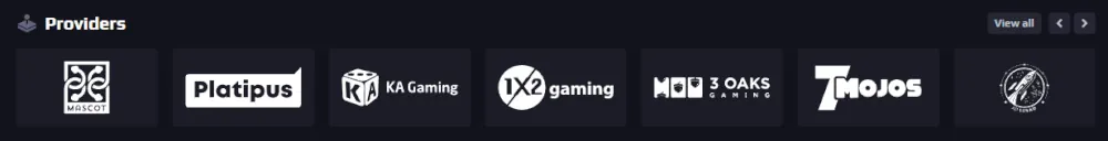 Blaze Spins Casino Providers